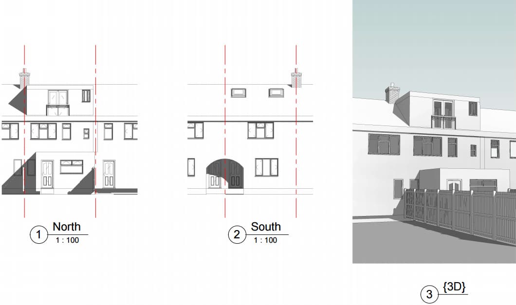 Combined loft and rear extension